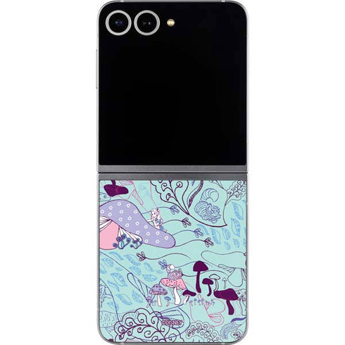 Disney Alice in Wonderland (animated) Mushrooms Print Pattern Galaxy Z Flip6 Skin